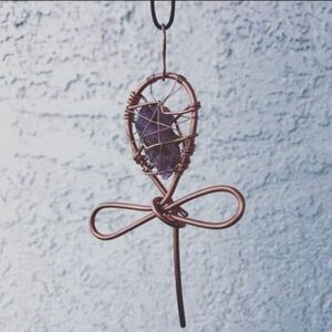 Smokey Amethyst Elestial Quartz Infinity Ankh